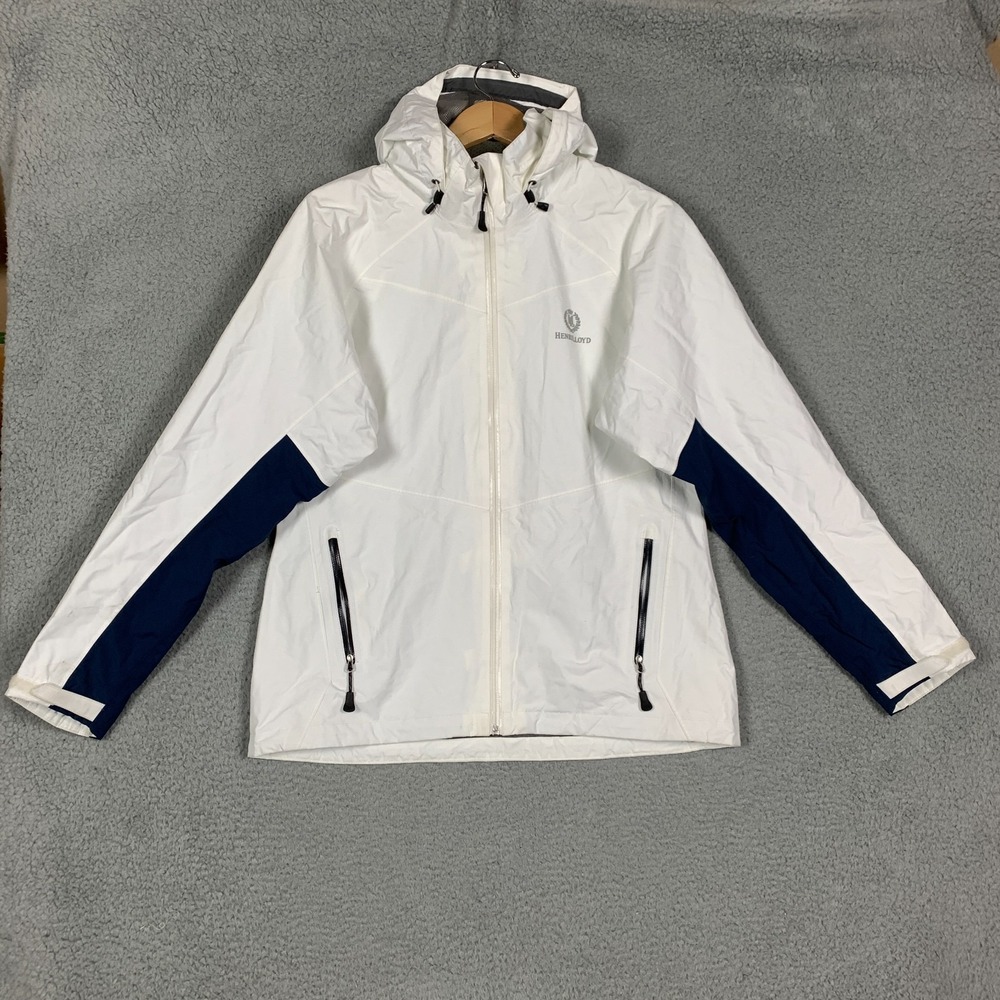 Henri Lloyd Sorrento Jacket Womens XL White Marine Tech Hooded Sailing $175